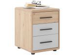 Möbelix , Kaschmir, Eiche Artisan , Holzwerkstoff , 3 Schublade(n) Schubladen , 44.3x59.6x50 cm , Büromöbel, Rollcontainer