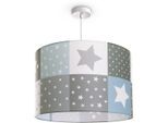 PACO HOME Pendelleuchte "Cosmo 345", weiß, 1, Ø 45,5cm, Leuchten, Kinderlampe Deckenlampe LED Kinderzimmer Lampe Sternen Motiv E27, Pendelleuchte