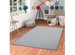 Teppich OTTO HOME "Fortis, Schlinge, Made in Netherlands", grau (silbergrau), B:80cm H:5mm L:240cm, Kunstfaser, Teppiche, Teppich, Uni Farben, gekettelt, auch als Läufer, strapazierfähig, Wohnzimmer