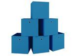 Faltbox VCM "6er Set Faltbox Klappbox Aufbewahrungsbox Boxas", blau, B:27cm T:27cm, Aufbewahrungsboxen