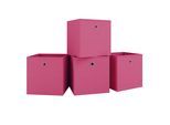 Faltbox VCM "4er Set Faltbox Klappbox Aufbewahrungsbox Boxas", pink, B:27cm T:27cm, Aufbewahrungsboxen