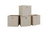 Faltbox VCM "4er Set Faltbox Klappbox Aufbewahrungsbox Boxas", weiß, B:27cm T:27cm, Aufbewahrungsboxen