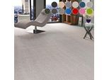 Teppichboden OTTO HOME "Zephyra, Schlinge, Gesamthöhe 8 mm, Made in Netherlands", grau (hellgrau), B:400cm L:725cm, Kunstfaser, Teppiche, Uni Farben, Breite 400 cm, strapazierfähig, Wohnzimmer, Schlafzimmer