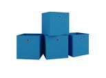 Faltbox VCM "4er Set Faltbox Klappbox Aufbewahrungsbox Boxas", blau, B:27cm T:27cm, Aufbewahrungsboxen