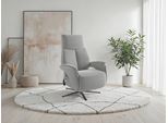 TV-Sessel SIT & MORE "TV Lazy", silber, B:75cm H:113cm T:85cm, 100% Polyester, Sessel, mit Herz-Waage-Positon und 3 Motoren