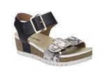 Sandale JOSEF SEIBEL "Quinn 02, schwarz-kombi", Damen, Gr. 41, schwarz (schwarz, kombi), Obermaterial: 100% Rindsleder Leather cow., Schuhe Sandale