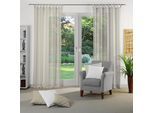 Vorhang WIRTH "Sunday" Gr. 4, beige, B:141cm H:245cm, Jacquard, Baumwolle, Polyester, Gardinen, nach Maß