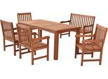 Garten-Essgruppe MERXX "Santos", beige (natur), Sitzmöbel-Sets, Garten-Essgruppe