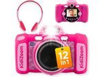 Kinderkamera VTECH "KidiZoom Duo FX pink", pink, Fotokameras, KinderB:16,3cm H:11cm T:5,8cm, Kinderkamera, inkluisve Kopfhörer, B:16,3cm H:11cm T:5,8cm