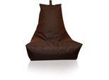 Sitzsack KINZLER "Lounge", braun (dunkelbraun), B:100cm H:80cm, Polyester, Sitzsäcke, Sitzsack, Loungesessel, Uni Farben, mit Rückenlehne, Outdoor geeignet