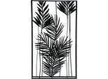 Wanddekoobjekt GILDE "Wandrelief Rankenwoge", schwarz, B:48,5cm H:87,5cm T:5cm Ø:0cm, Metall, Wanddekoobjekte, Wanddekoobjekt