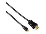 HAMA HDMI-Kabel "Micro HDMI Kabel 2m 4k Ethernet Anschlusskabel f. Tablet Digicam etc.", schwarz, 200cmcm, Kabel, HDMI-Kabel