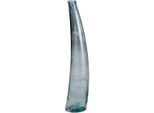 Bodenvase GILDE "Bodenvase Bleu", transparent (blau), B:20cm H:100cm T:20cm Ø:20cm, Glas, Vasen, Bodenvase