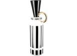 Bodenvase GILDE "Bodenvase Pomposo", schwarz-weiß (schwarz, weiß), B:11cm H:48cm T:11cm Ø:11cm, Keramik, Vasen, Bodenvase