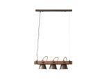 BRILLIANT Lampe, Decca Pendelleuchte 3flg schwarz stahl, 3x A60, E27, 10W, Holz aus nachhaltiger Waldwirtschaft (FSC)