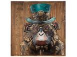 Leinwandbild GILDE "Bild quadratisch Steampunk Ape", farbe bild(er): braun, B:50cm H:50cm T:5,5cm, Holz, Bilder, Leinwandbild