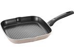 Grillpfanne BALLARINI "Ledro", beige, B:28,9cm H:4cm L:47,7cm Ø:28cm, Pfannen, Grillpfanne, Keramikbeschichtung, recyceltes Aluminium, Thermopoint, Made in Italy