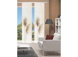 Schiebegardine VISION S "IRLOS 2er SET" Gr. 1, beige (sand), B:60cm H:260cm, Polyester, Gardinen, Schiebegardine, Schiebevorhang Digidruck 2er Set IRLOS