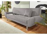 3-Sitzer HOME AFFAIRE "Saltare elegant & komfortabel, toller Designfuß, bequem, Breite 205cm", grau (hellgrau), B:205cm H:78cm T:82cm, Kunstleder SOFTLUX;Luxus-Microfaser ALCAZAR (100% Polyester);Feinstruktur (100% Polyester), Sofas, 3-Sitzer
