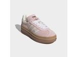 Sneaker ADIDAS ORIGINALS "GAZELLE BOLD", Damen, Gr. 38, rosa (sandy pink, sanftes weiß, copper metallic), Leder, Schuhe Sneaker