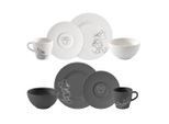 Villeroy & Boch Frühstücksservice ManRock Mickey Mouse, Schwarz, Weiß, Keramik, 8-teilig, Essen & Trinken, Geschirr, Geschirr-Sets, Kaffeeservice