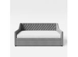 Mid.you , Anthrazit , Holz, Textil , 110x97x210 cm , Wohnzimmer, Sofas & Couches, Schlafsofas, Schlafsofas