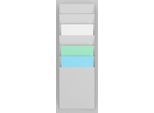 PAPERFLOW Wandprospekthalter DIN A4 6-Fach grau