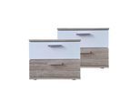 HTI-Living Nachtschrank 2er Set Sonoma Weiß