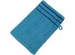 Waschhandschuh GÖZZE "Berlin", blau (petrol), B:17cm L:24cm, Frottier, Handtücher