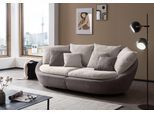Big-Sofa TRENDMANUFAKTUR "Maui, inklusive 4 Rückenkissen und 2 Zierkissen, Designersofa", grau (dunkelgrau), B:237cm H:87cm T:131cm, 100% Polyester, Sofas, Big-Sofa, Organische Form, Sofa frei im Raum stellbar, moderne Optik