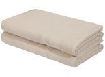 Saunatuch OTTO HOME "Vanessa, 2 Saunatücher, 80x200cm, in Standard- und Premium-Qualität", beige (creme), B:80cm L:200cm, Walkfrottee, Obermaterial: 100% Baumwolle, Handtücher, Handtücher mit Bordüre, 100% Baumwolle, einfarbig, weich