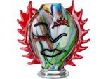 Tischvase GILDE "Gesichtsvase Pepito", mehrfarbig, B:23cm H:26cm T:12cm, Glas, Vasen