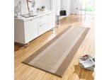 Teppich HANSE HOME "Band" Gr. 45, beige, B:80cm H:9mm L:500cm, Kunstfaser, Teppiche, Teppich, Kurzflor, weich, Läufer Größen, Wohnzimmer, Schlafzimmer, Esszimmer