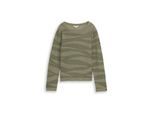 TOM TAILOR Damen Strickpullover mit Struktur, grün, Meliert, Gr. M