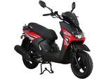 Motorroller GT UNION "Cross 2.0 125", rot (rot, schwarz), Motorroller, 85 km/h, Luftgekühlter Motor, B:75cm H:115cm L:204cm