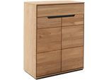 Schuhschrank MCA LIVING "Araya Kommode,Schubladenkommode,Flurkommode,Breite 79 cm", eichenfarben, B:79cm H:101cm T:45cm, Holzwerkstoff, Massivholz, Schränke, Schuhschrank, Schubkasten,Türen gedämpft,2 Einlegböden,FSC-Mix,Made in Europe