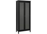 Mid.you Mehrzweckschrank , Schwarz , Metall , 5 Fächer , 80x187x40 cm , stehend , Garderobe, Garderobenschränke