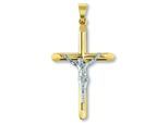 Kette mit Anhänger ONE ELEMENT "Schmuckset - Set mit Halskette Kreuz Anhänger aus 333 Gelbgold", gold, Halsketten, Damen, Gelbgold 333 Gold, Gelbgold 333, Gold, Bedeutungsvoll & zeitlos – ein Begleiter mit Persönlichkeit