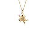 Kette mit Anhänger ELLI "Süßer Anhänger Schildkröte Schmuck Geschenk 925 Silber" Gr. 45, gold, Halsketten, Damen, 45, ohne Stein, Silber 925 (Sterlingsilber), L: 45