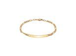 Armband KUZZOI "Herren ID Platte Figaro Klassisch 925 Silber" Gr. 19, gold, Armbänder, Herren, 19cm, ohne Stein, Silber 925 (Sterlingsilber), Armbänder mit Gravur