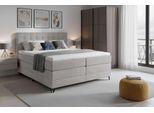 Boxspringbett HOME AFFAIRE "Ilona, Doppelbett, Polsterbett, Federkernbett, Komforbett, 160, 180 cm", hellgrau, B:166cm L:213cm, 100% PES, Komplettbetten, Boxspringbett, inkl. Topper, zwei Bettkästen, Taschen-Federkernmatratze, Härtegrad 3