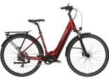 E-Bike KROSS "E-Trekkingrad Trans Hybrid LS 3.0 28 Zoll rot - Shimano Mittelmotor" Gr. 56, rot (rot, schwarz), Elektrofahrräder, 56cm, 28 Zoll (71,12cm), E-Bike, SHIMANO 36 V/250 W, Mittelmotor DU-E500