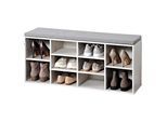 Kesper Schuhschrank mit Sitzkissen - versch. Ausführungen - Weiß Grau