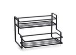 HTI-Living Regal Metall schwarz 2 Ebenen