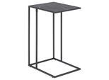 Beistelltisch ACTONA GROUP "Infinity", schwarz (schwarz, schwarz, matt schwarz rau), B:43cm H:63cm T:35cm, Tische, Beistelltisch, Ecktisch, Tischplatte in Marmoroptik, Metallgestell, H: 63 cm
