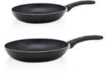 Pfannen-Set KRÜGER "Aluminium Pfannen-Set DELPHI 2 tlg. (16 + 24 cm)", schwarz, Ø:16,24cm, Pfannen, Pfannen-Set