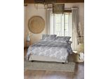 Bettwäsche IRISETTE "Lotus 8569", grau, B/L: 155cm x 200cm, 1 Stk., 1 Stk., Satin, B/L: 80cm x 80cm, 2 Stk., Satin, Obermaterial: 100% Baumwolle, Bettwäsche, Bettwäsche, atmungsaktiv