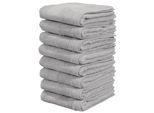 Gaestehandtuecher OTTO HOME "Vanessa, 8 Gästehandtücher, 30x50cm, in Standard- und Premium-Qualität", hellgrau, B:50cm L:30cm, Walkfrottee, Obermaterial: 100% Baumwolle, Handtücher, Gaestehandtuecher, Handtücher mit Bordüre, 100% Baumwolle, einfarbig, weich