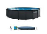 Framepool INTEX "»Ultra XTR Frame«", schwarz (grau, blau), H:122cm Ø:610cm, Schwimmbecken, Framepool, ØxH: 610x122 cm