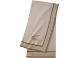 Plaid LACOSTE "LFRAME", beige, B:130cm L:170cm, Baumwolle, Wohndecken, Plaid, mit Label-Applikationen